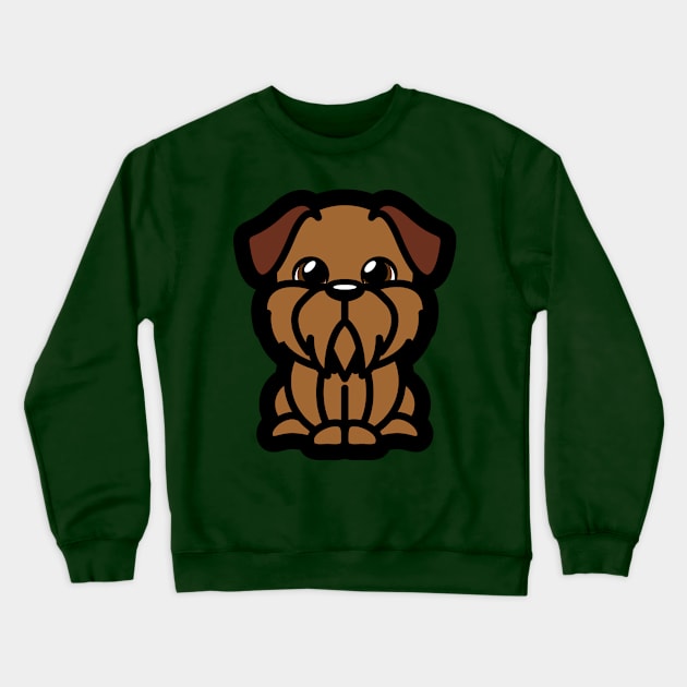 Brussels Griffon Tooniefied Crewneck Sweatshirt by Tooniefied